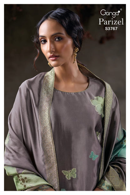 Parizel 3767 Ganga Premium Viscose Plazzo Style Suits Wholesaler Gujarat