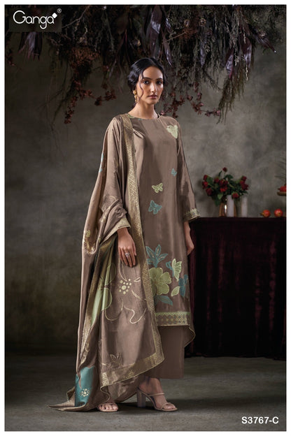 Parizel 3767 Ganga Premium Viscose Plazzo Style Suits Wholesaler Gujarat