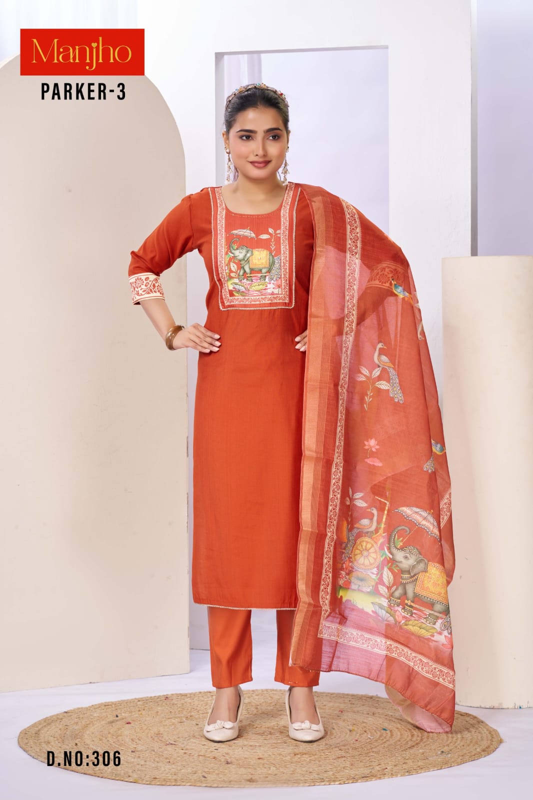 Parker 3 Manjho Vetican Readymade Pant Style Suits Wholesaler Gujarat