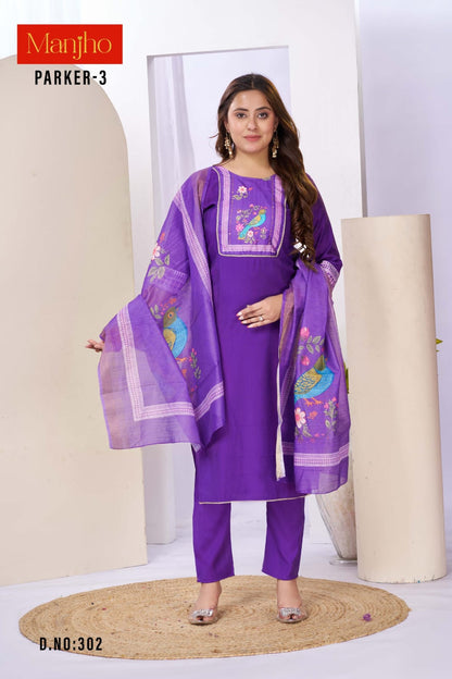 Parker 3 Manjho Vetican Readymade Pant Style Suits Wholesaler Gujarat