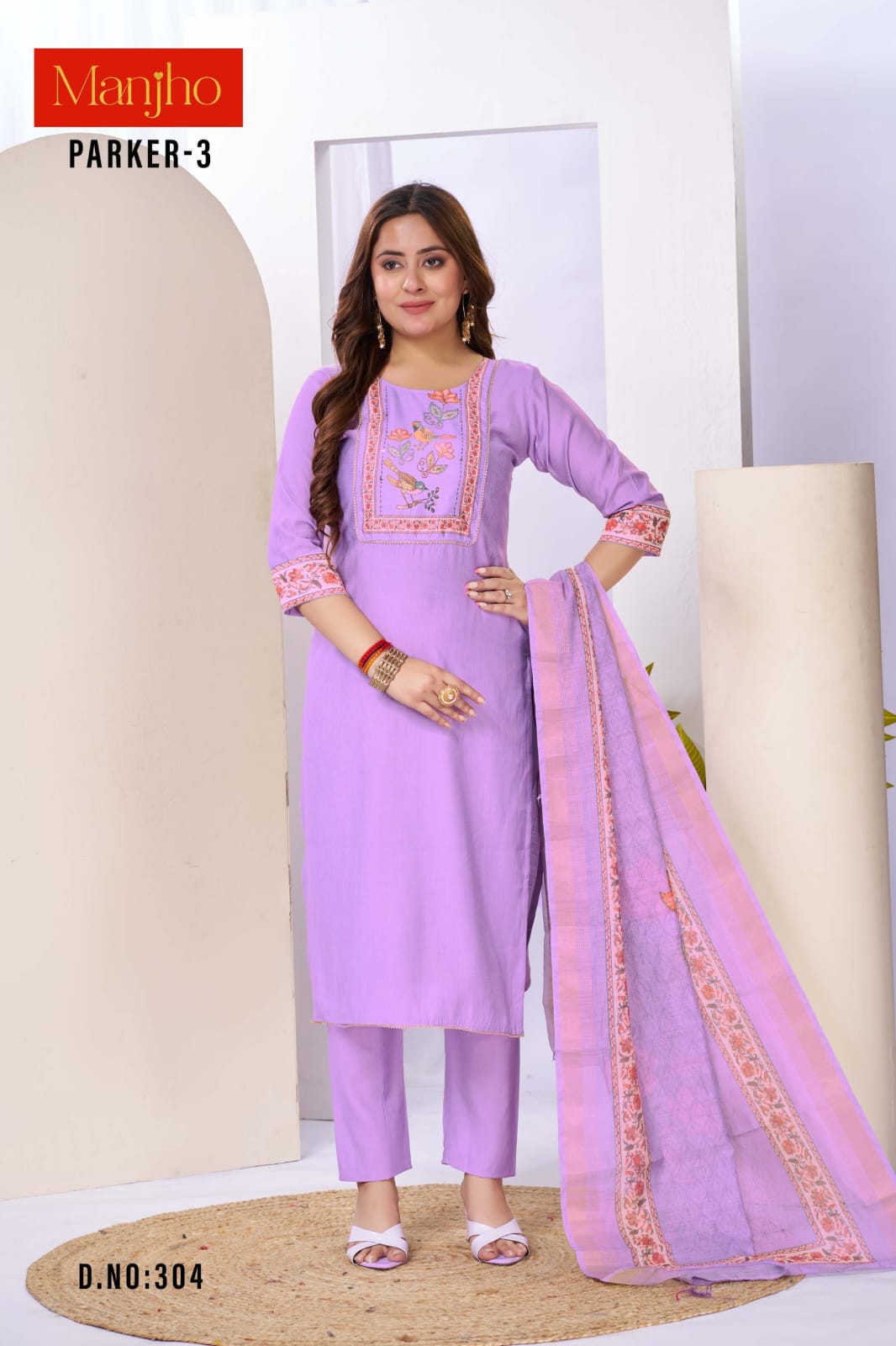 Parker 3 Manjho Vetican Readymade Pant Style Suits Wholesaler Gujarat