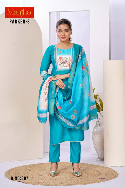 Parker 3 Manjho Vetican Readymade Pant Style Suits Wholesaler Gujarat