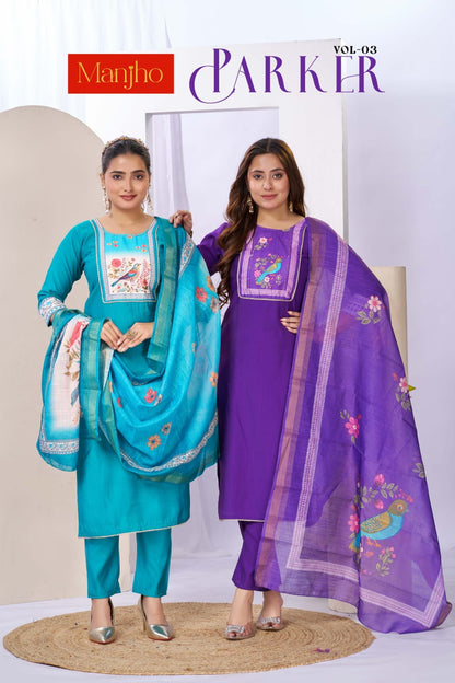 Parker 3 Manjho Vetican Readymade Pant Style Suits Wholesaler Gujarat