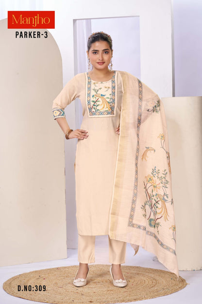 Parker 3 Manjho Vetican Readymade Pant Style Suits Wholesaler Gujarat