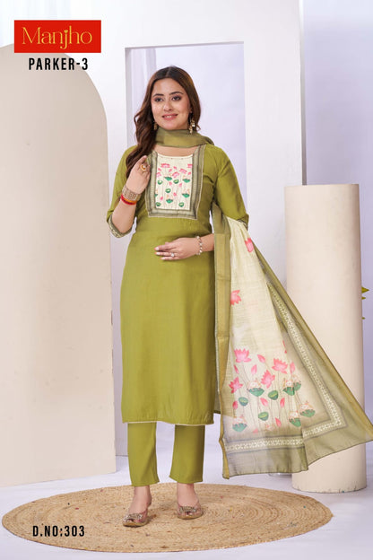 Parker 3 Manjho Vetican Readymade Pant Style Suits Wholesaler Gujarat