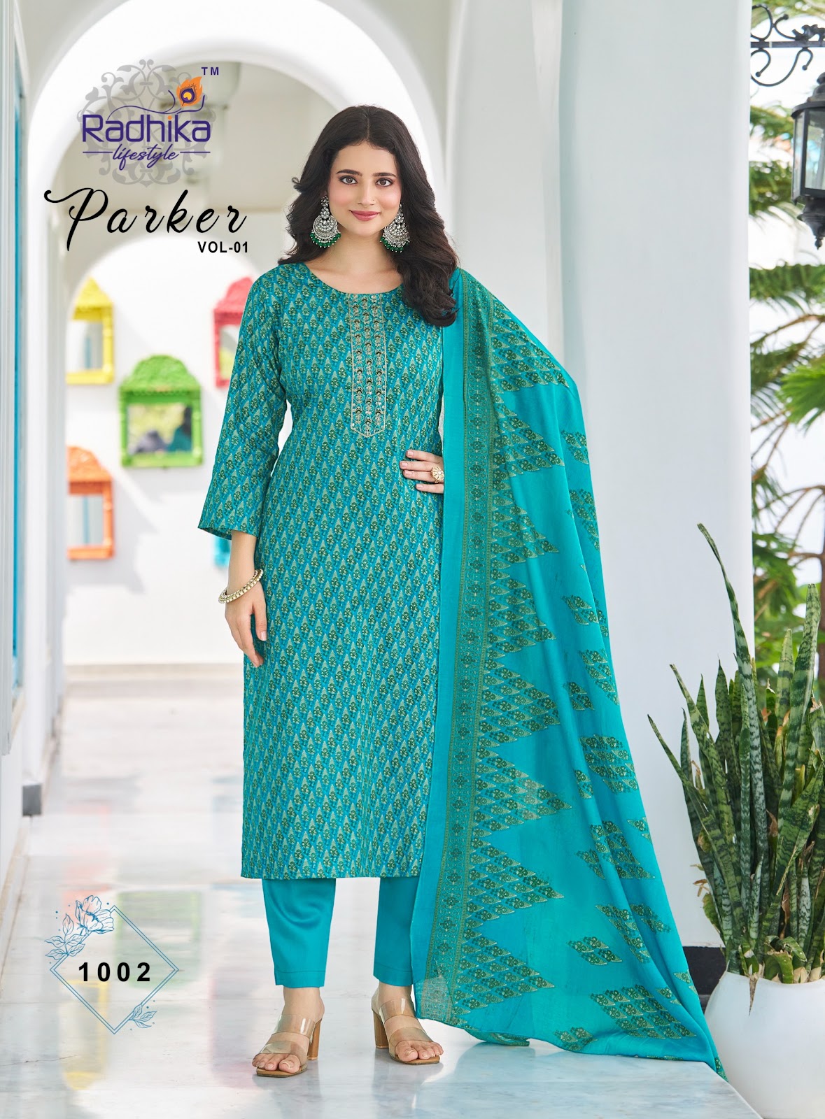 Parker Vol 1 Radhika Lifestyle Jam Satin Readymade Pant Style Suits Wholesale Price