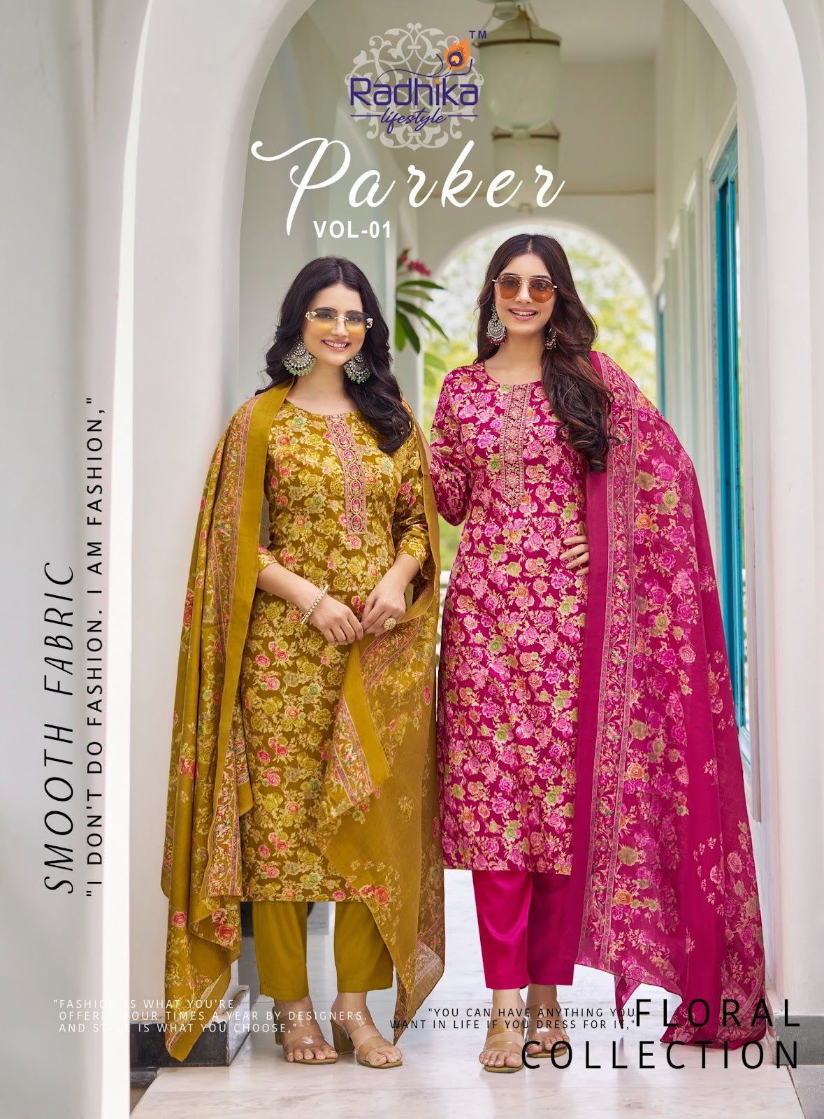 Parker Vol 1 Radhika Lifestyle Jam Satin Readymade Pant Style Suits Wholesale Price