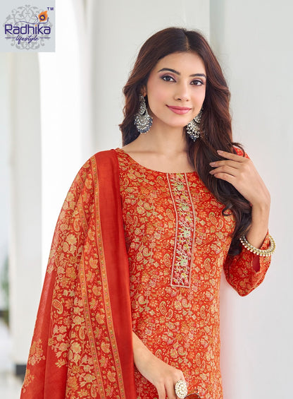 Parker Vol 1 Radhika Lifestyle Jam Satin Readymade Pant Style Suits Wholesale Price