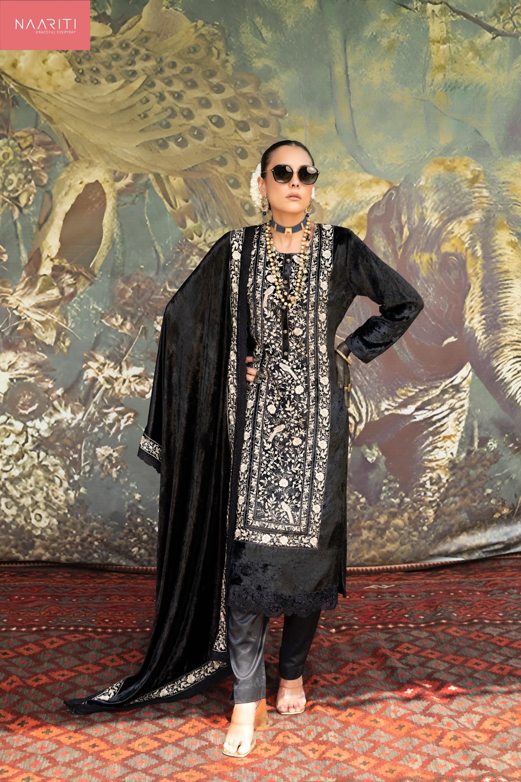 Parkish Naariti Velvet Suits Supplier Ahmedabad