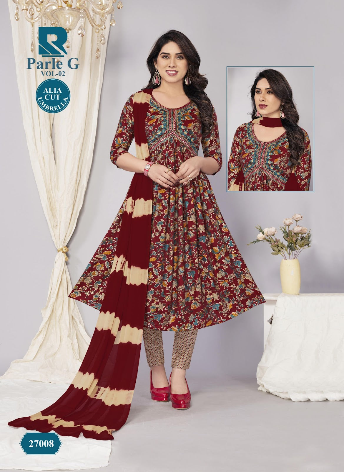 Parle G Vol 2 Alia Cut Raashi Capsule Readymade Pant Style Suits Supplier India