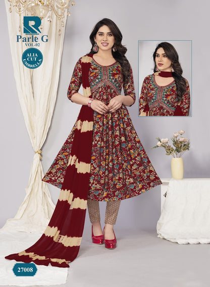 Parle G Vol 2 Alia Cut Raashi Capsule Readymade Pant Style Suits Supplier India