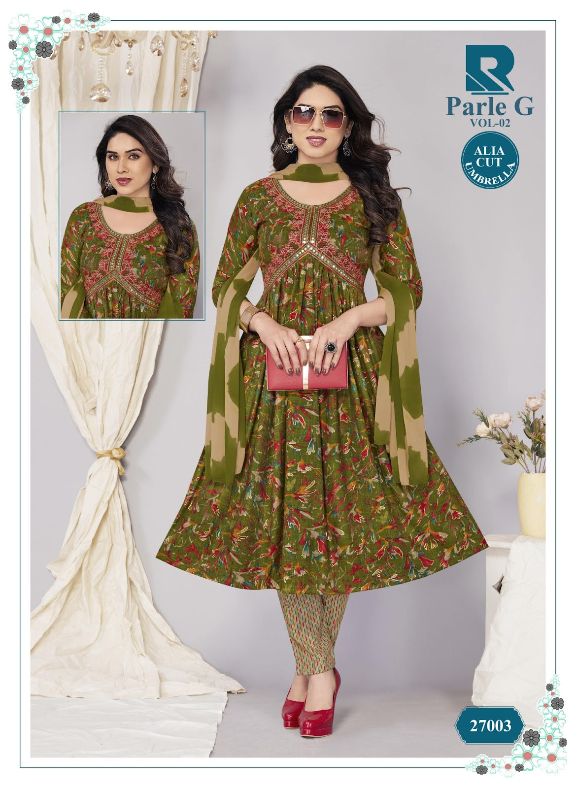 Parle G Vol 2 Alia Cut Raashi Capsule Readymade Pant Style Suits Supplier India