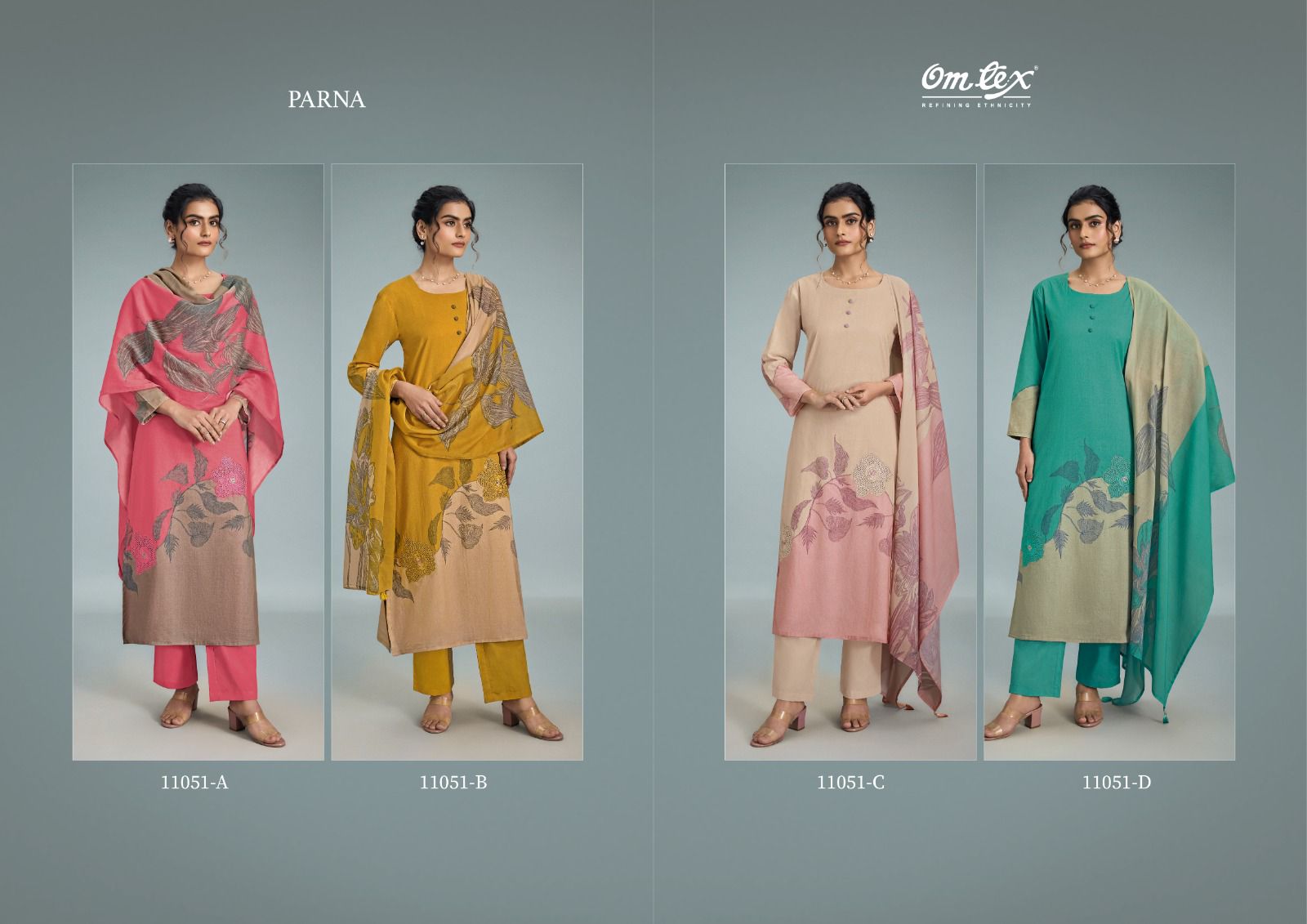 Parna Omtex Lawn Cotton Pant Style Suits Wholesale Price