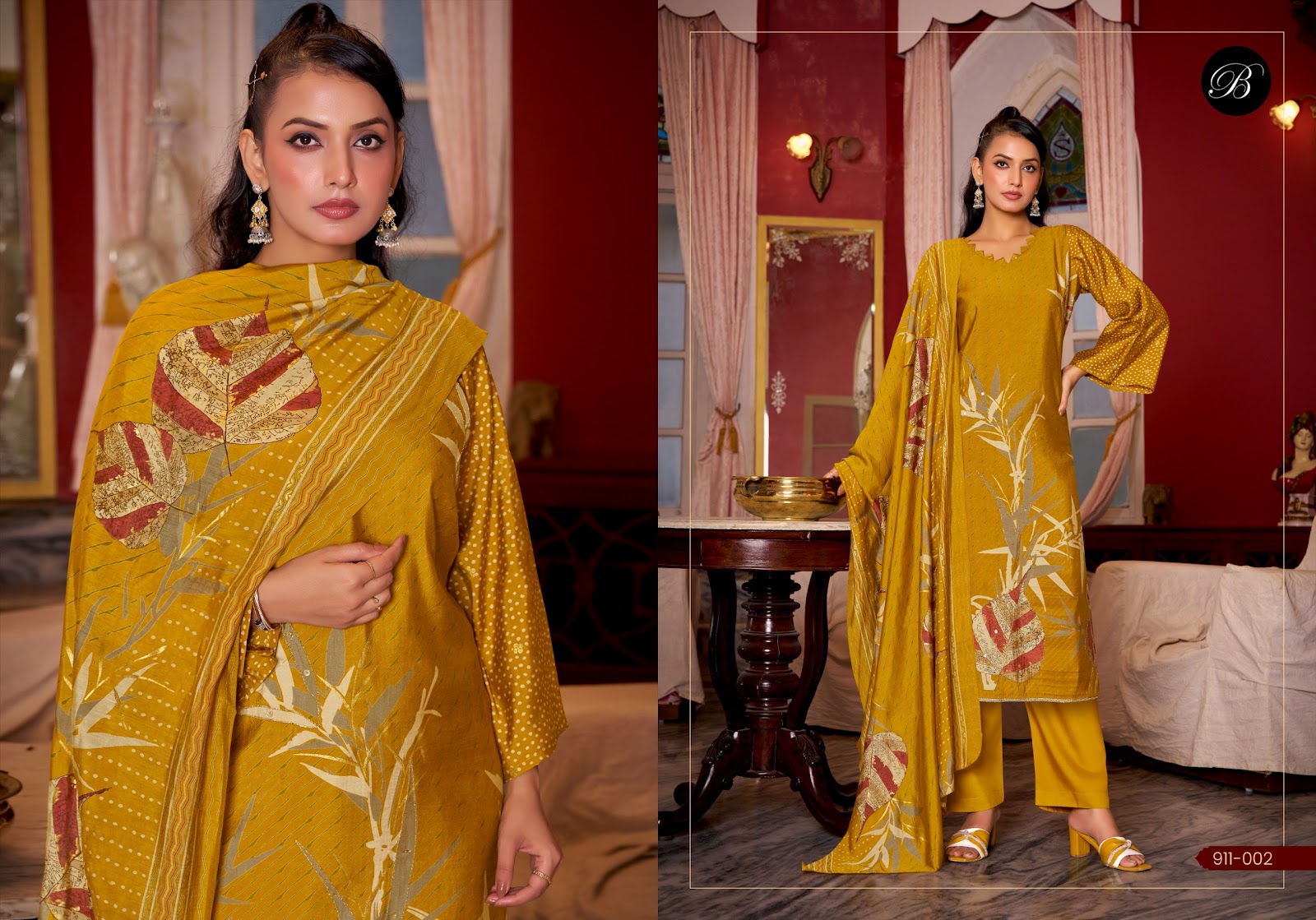 Parnika 911 Series Belliza Designer Studio Viscose Muslin Pakistani Salwar Suits Wholesale Price