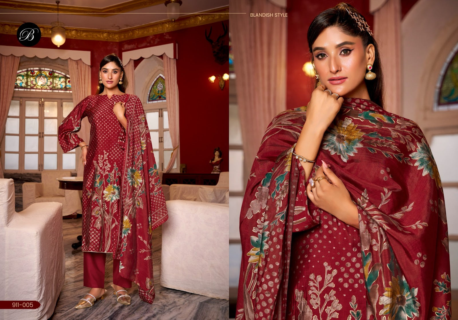 Parnika 911 Series Belliza Designer Studio Viscose Muslin Pakistani Salwar Suits Wholesale Price