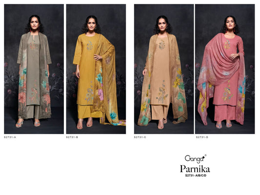 Parnika Ganga Premium Cotton Plazzo Style Suits Wholesale