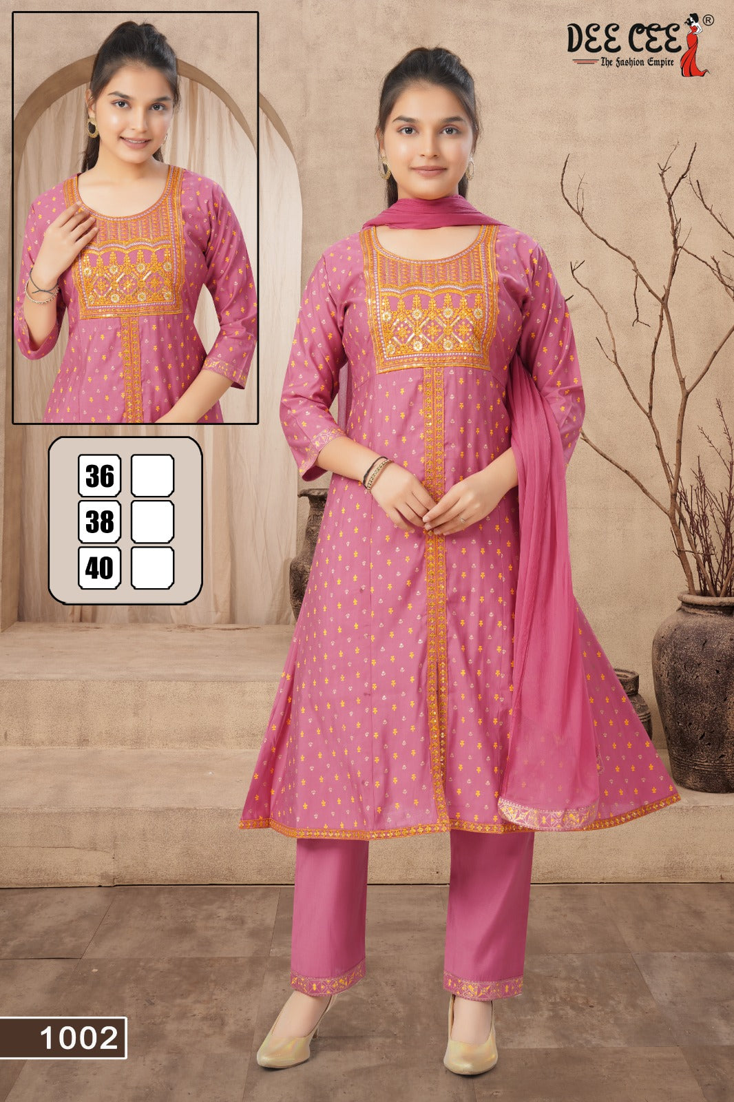 Parnita Deecee Roman Silk Girls Readymade Pant Suits Wholesale