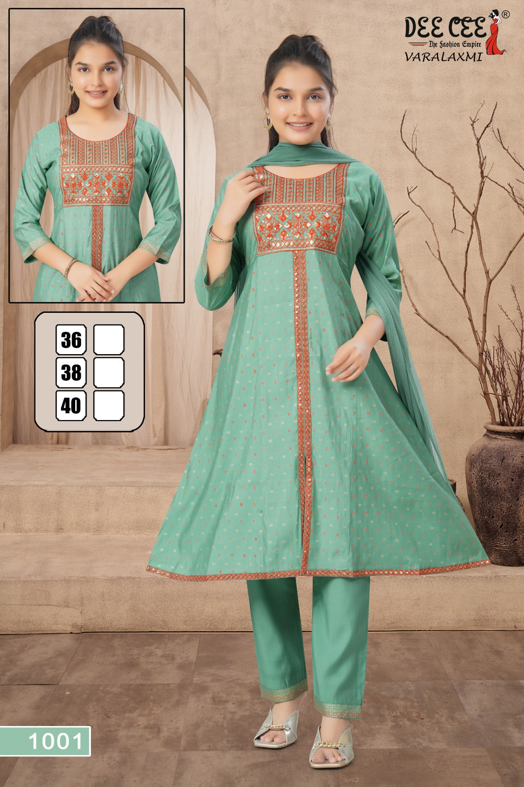 Parnita Deecee Roman Silk Girls Readymade Pant Suits Wholesale