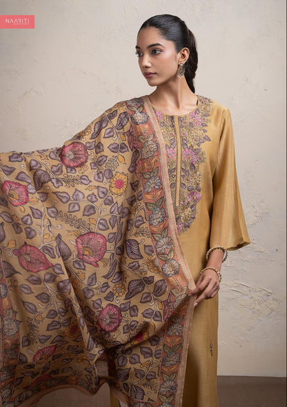 Parniya Naariti Mul Chanderi Pant Style Suits Wholesale