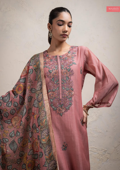 Parniya Naariti Mul Chanderi Pant Style Suits Wholesale