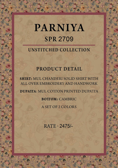 Parniya Naariti Mul Chanderi Pant Style Suits Wholesale