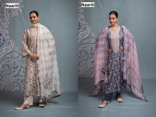 Parnoo 2713 Naariti Muslin Pant Style Suits Wholesale Rate