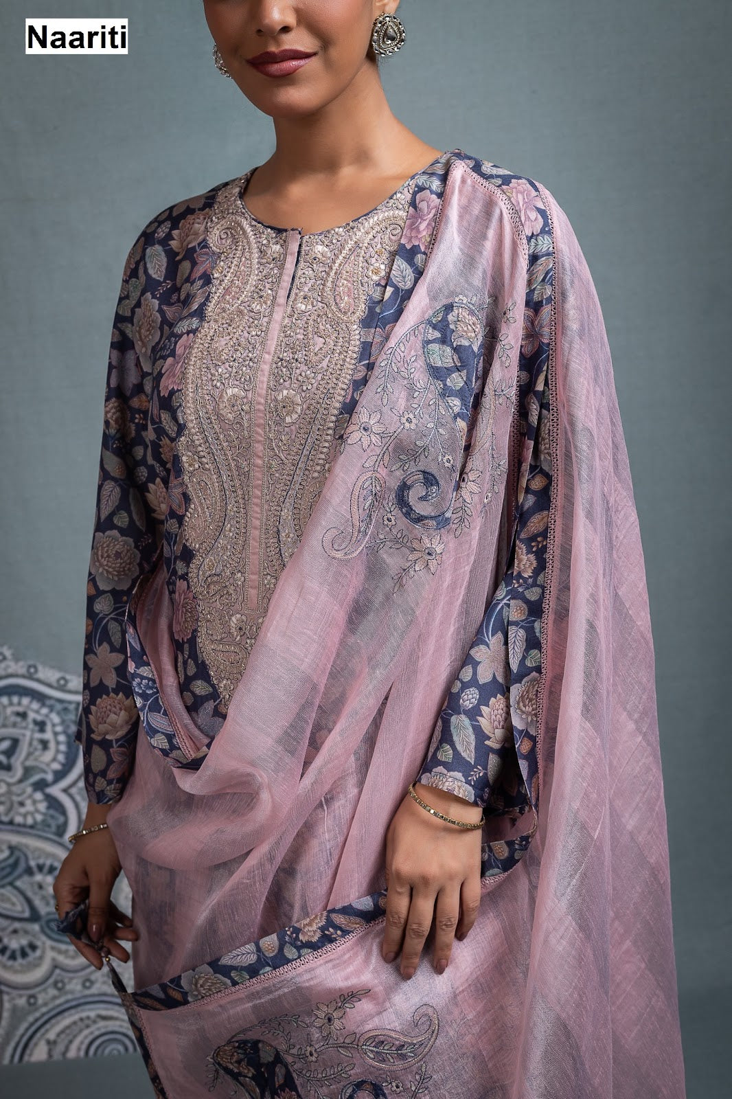 Parnoo 2713 Naariti Muslin Pant Style Suits Wholesale Rate