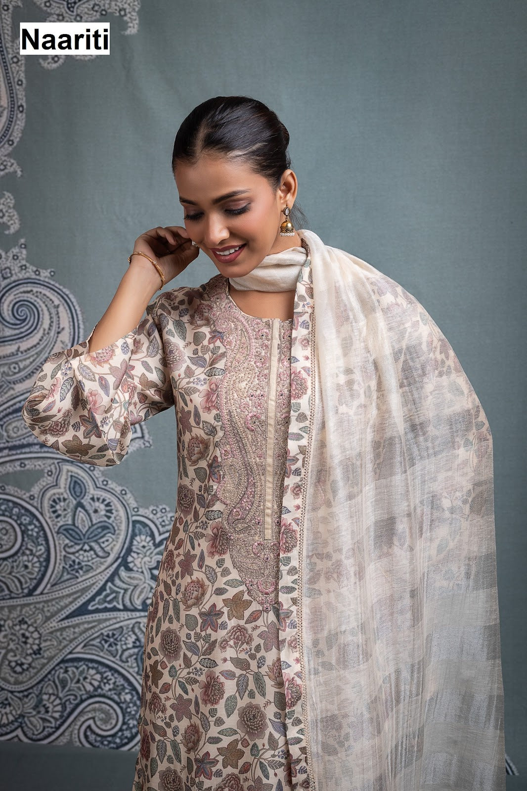 Parnoo 2713 Naariti Muslin Pant Style Suits Wholesale Rate