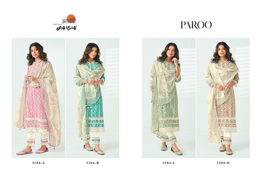 Paroo Jay Vijay Pure Cotton Pant Style Suits Manufacturer