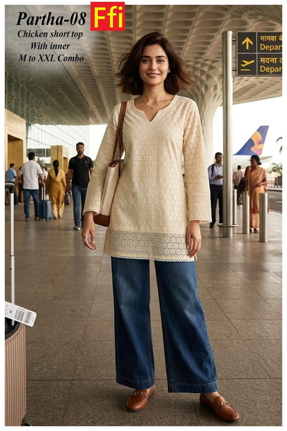 Partha Ffi Cotton Short Kurtis Wholesaler Gujarat