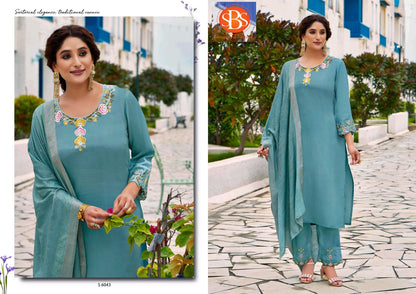 Parthivi Sbs Premium Silk Readymade Pant Style Suits Wholesaler Gujarat