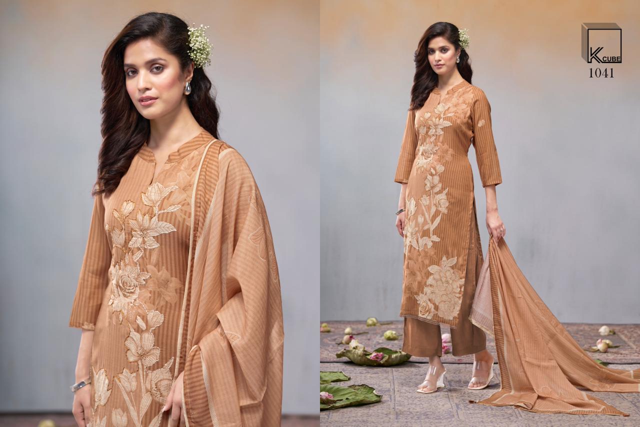 Parul K Cube Mul Chanderi Pant Style Suits Manufacturer