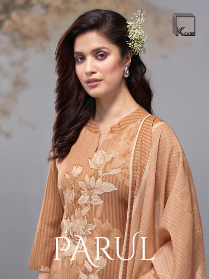 Parul K Cube Mul Chanderi Pant Style Suits Manufacturer