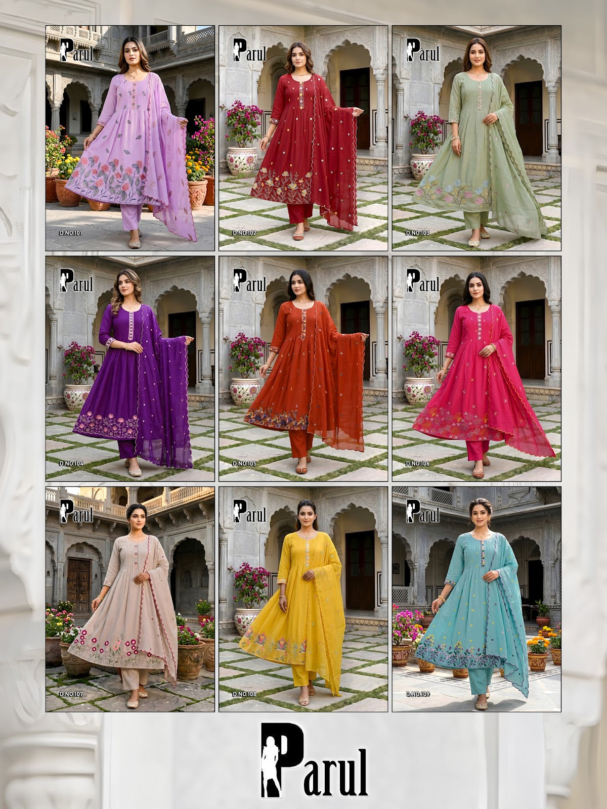 Parul Prmnt Chanderi Readymade Anarkali Suits Wholesale Price