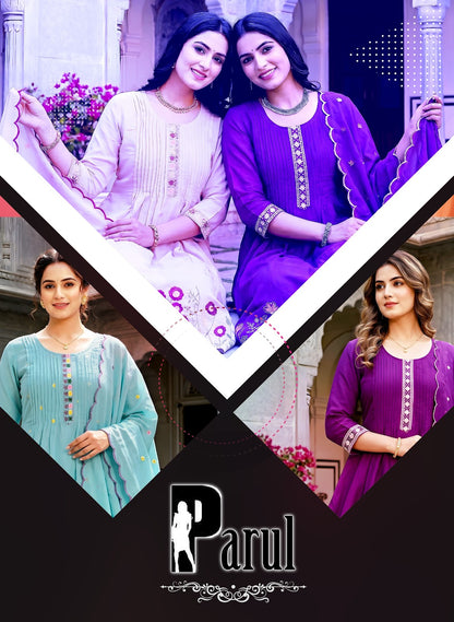 Parul Prmnt Chanderi Readymade Anarkali Suits Wholesale Price