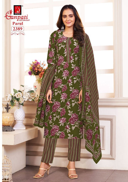 Parul Vol 12 Ganpati Cotton Readymade Pant Style Suits Exporter