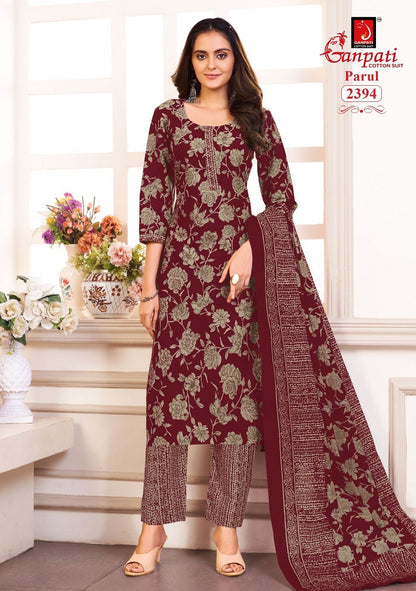 Parul Vol 12 Ganpati Cotton Readymade Pant Style Suits Exporter