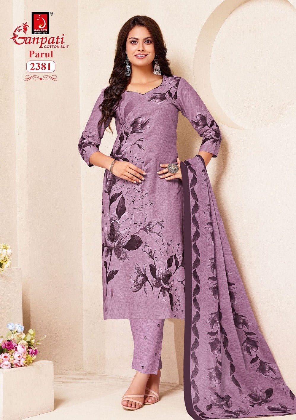 Parul Vol 12 Ganpati Cotton Readymade Pant Style Suits Exporter