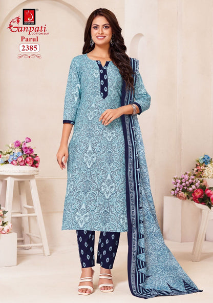 Parul Vol 12 Ganpati Cotton Readymade Pant Style Suits Exporter