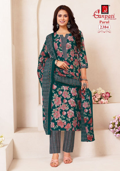 Parul Vol 12 Ganpati Cotton Readymade Pant Style Suits Exporter