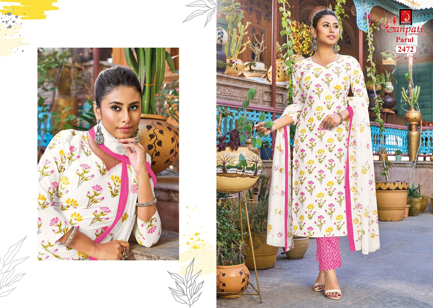 Parul Vol 14 Pant Ganpati Cotton Dress Material Supplier India