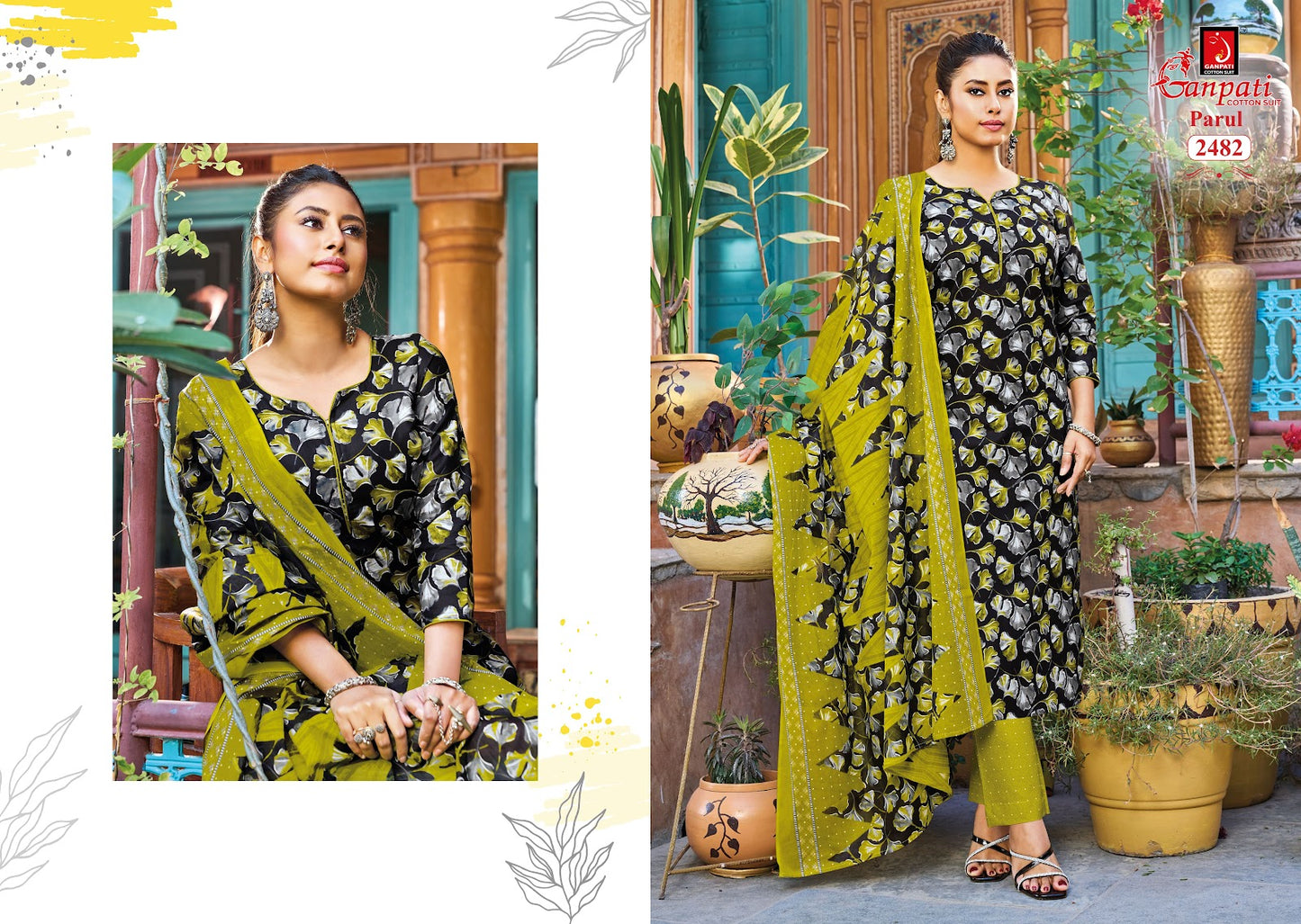 Parul Vol 14 Pant Ganpati Cotton Dress Material Supplier India