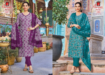 Parul Vol 14 Pant Ganpati Cotton Dress Material Supplier India