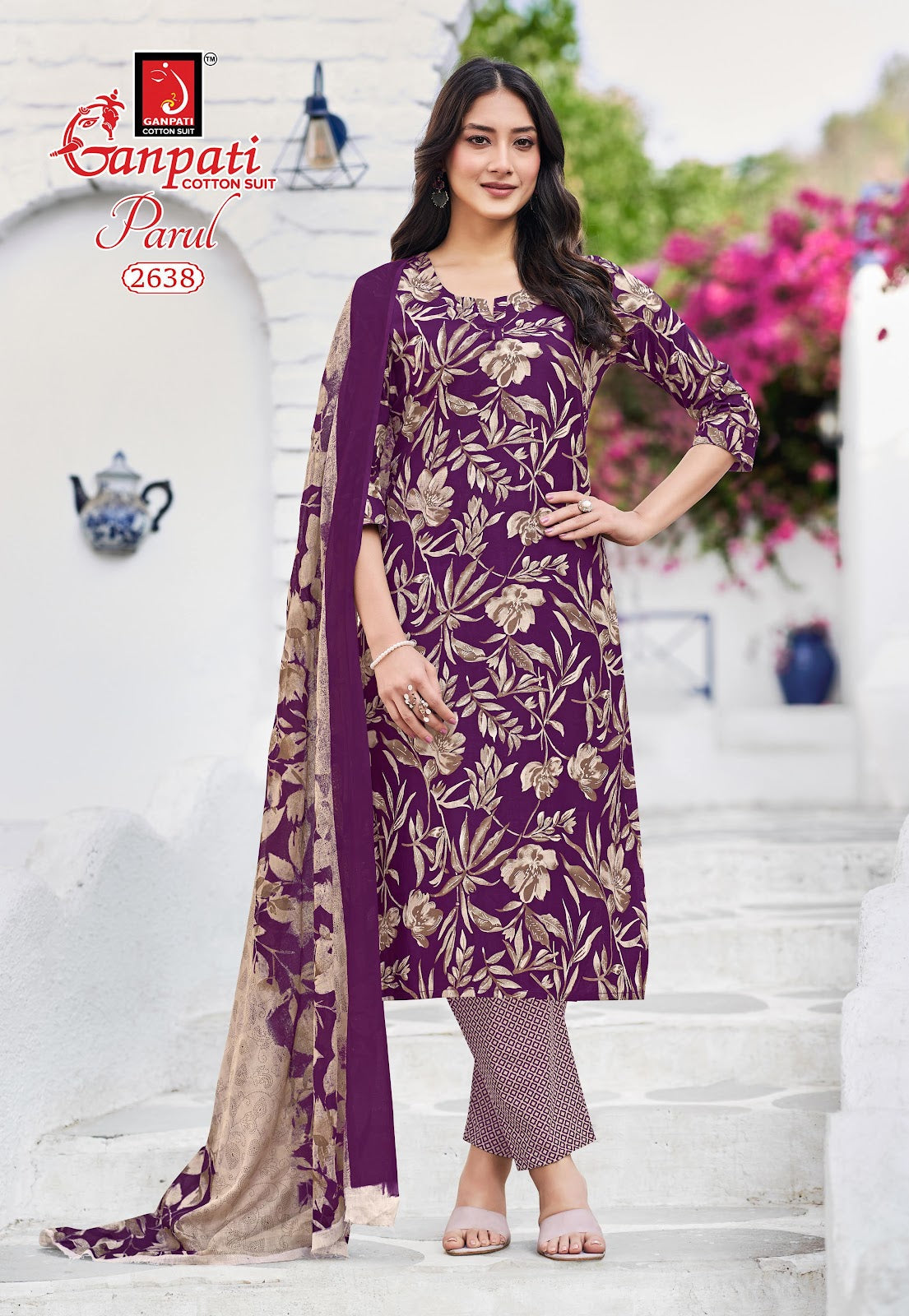 Parul Vol 15 Ganpati Cotton Dress Material Exporter India