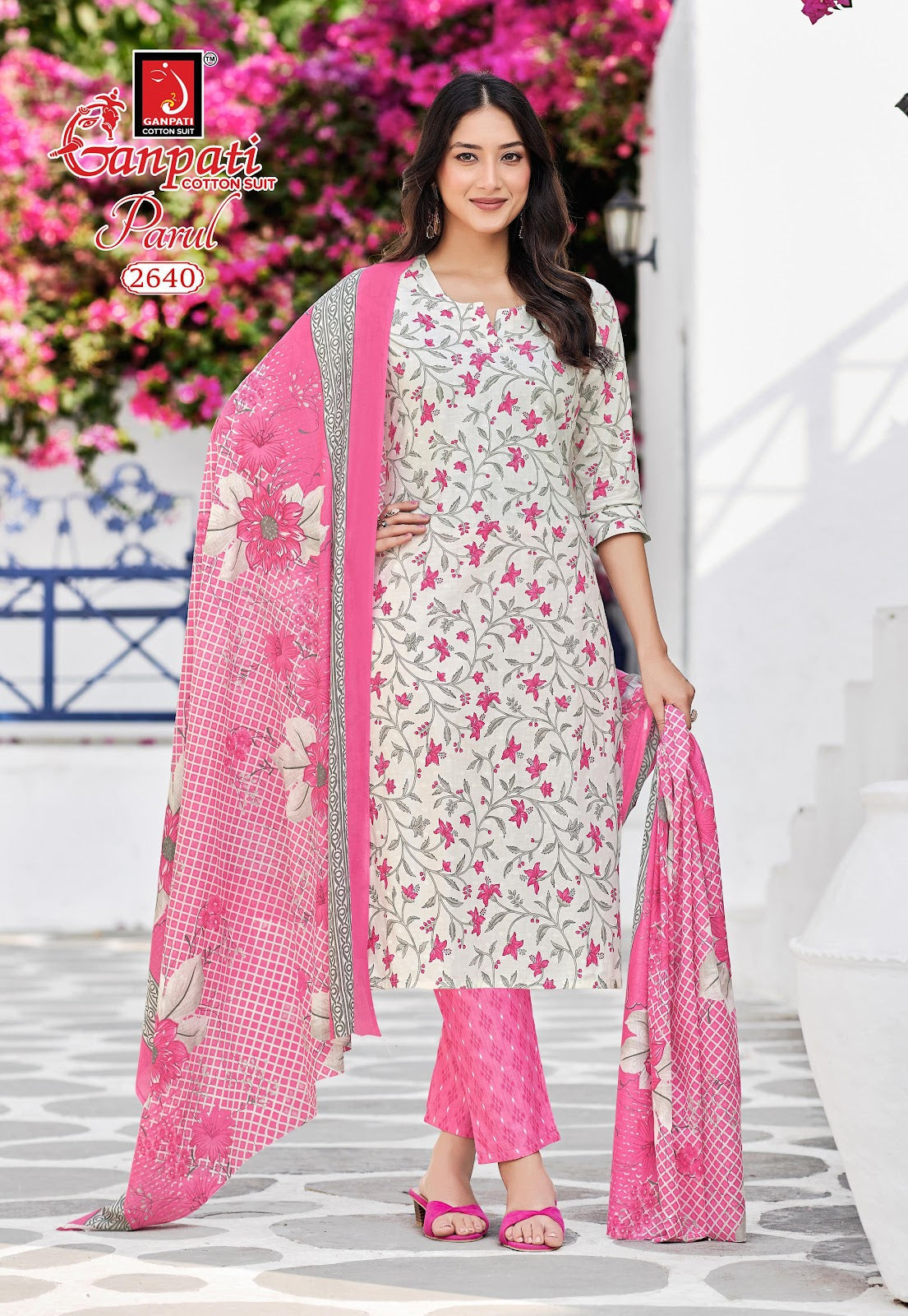 Parul Vol 15 Ganpati Cotton Dress Material Exporter India
