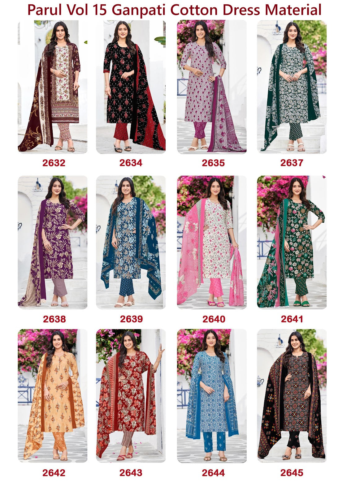 Parul Vol 15 Ganpati Cotton Dress Material Exporter India