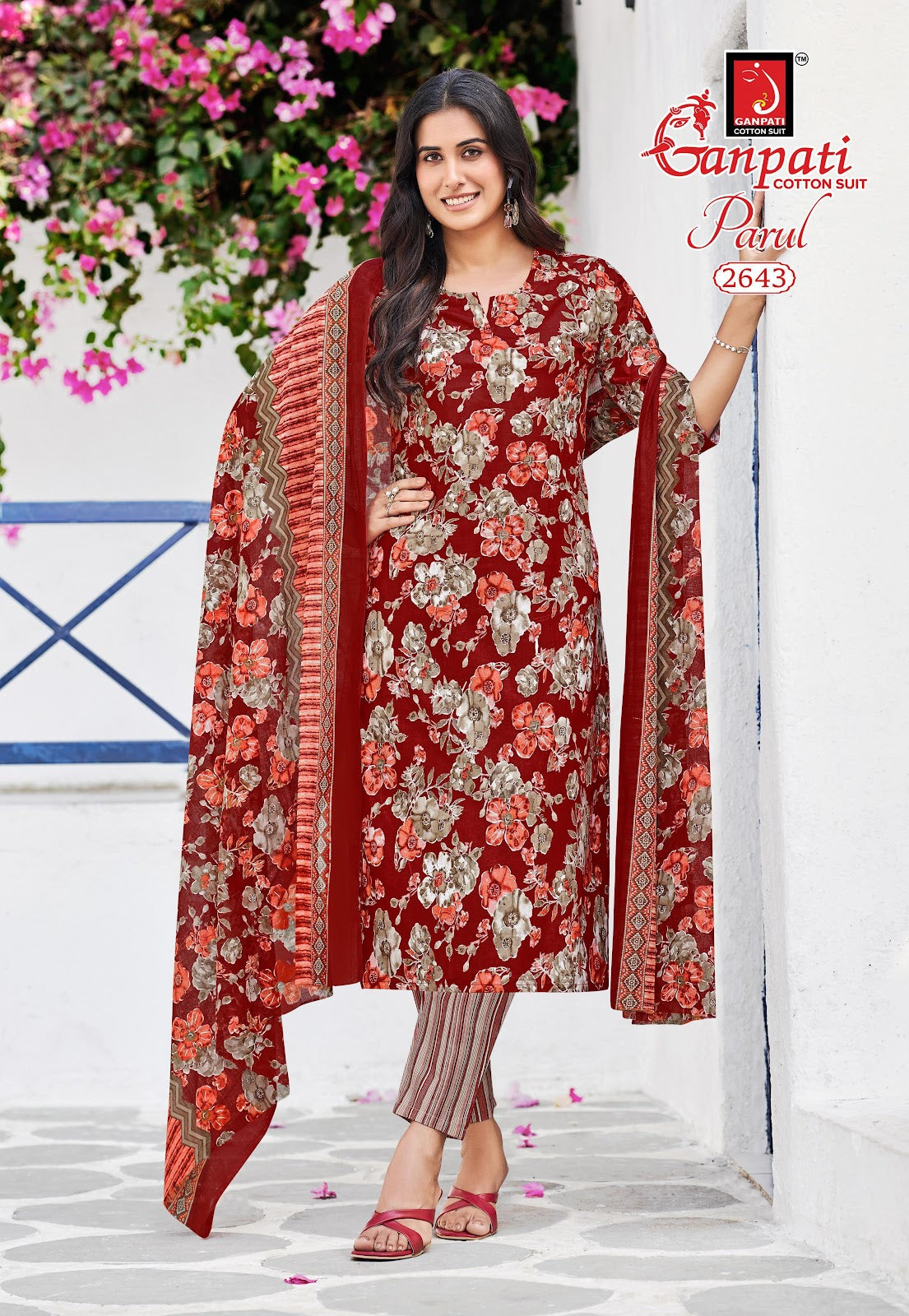 Parul Vol 15 Ganpati Cotton Dress Material Exporter India