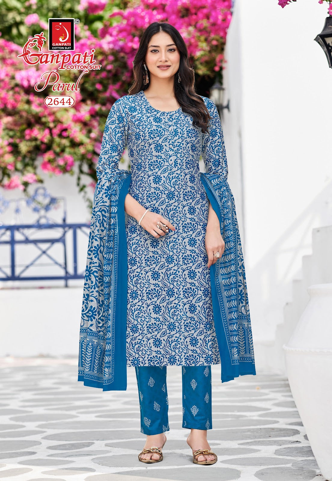 Parul Vol 15 Ganpati Cotton Dress Material Exporter India