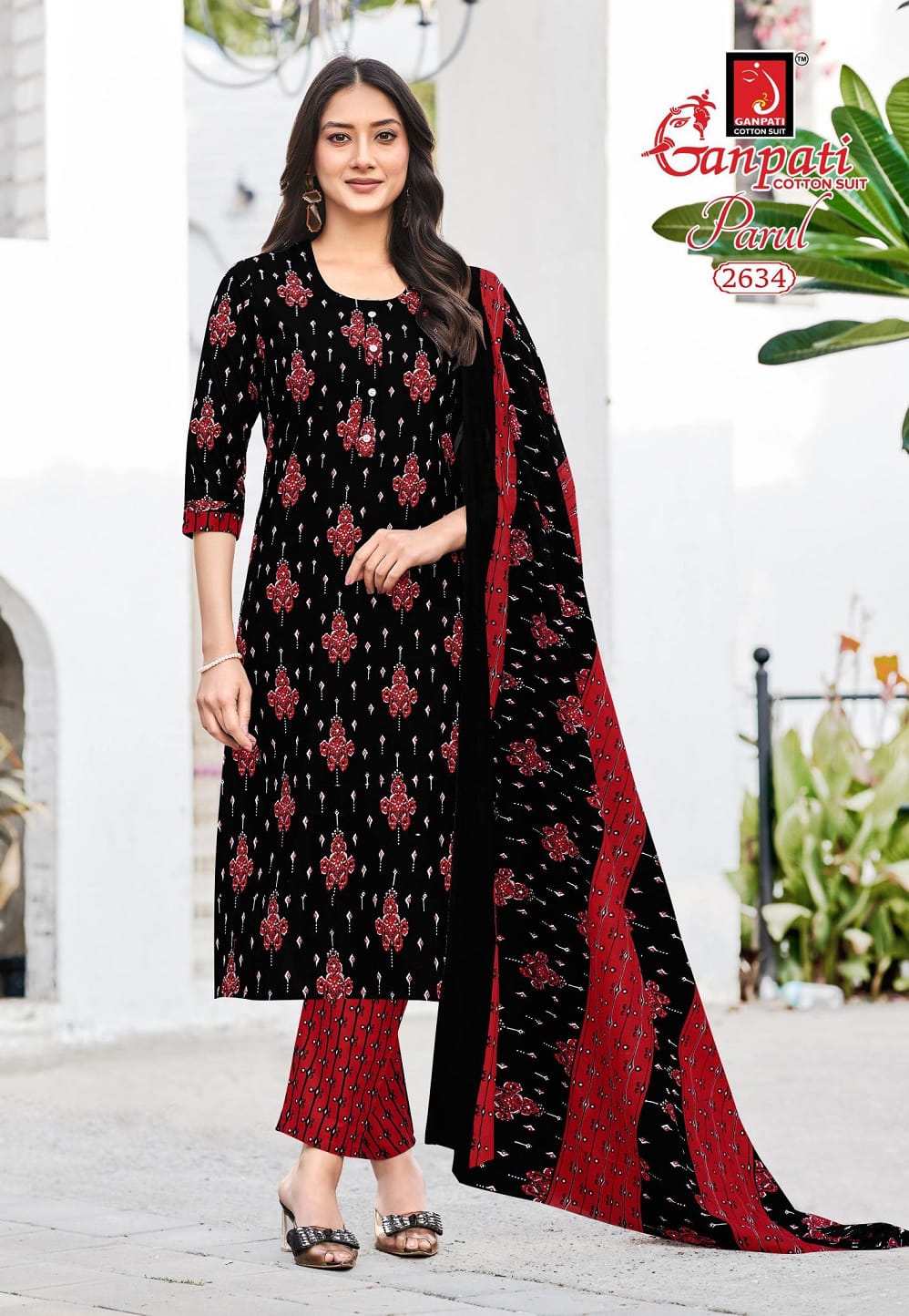 Parul Vol 15 Ganpati Readymade Cotton Pant Suits Manufacturer Ahmedabad