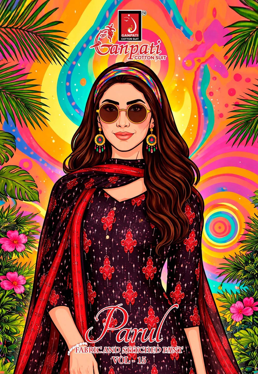Parul Vol 15 Ganpati Readymade Cotton Pant Suits Manufacturer Ahmedabad